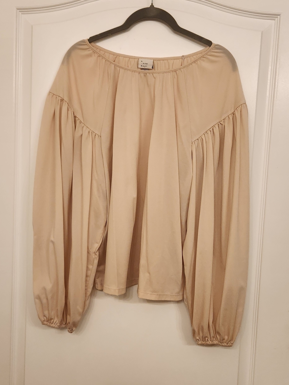 a new day Beige Balloon Sleeve Blouse XL